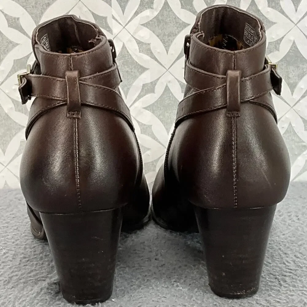 Vionic Upton Brown Leather Western 2.5